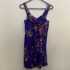 Express purple floral knit dress